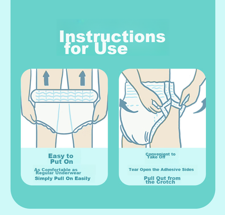 ACTY Japanese Odor-Free Long-Lasting Adult Pull-Ups M72 Pieces Waist 60-90cm Elderly Incontinence Underwear Diapers 32