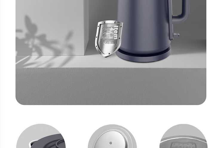 Joyoung Electric Kettle, 1.7L Capacity, Seamless Inner Pot, Double-Layer Temperature Lock, Anti-Scalding Design, for Home Use, Model K17FD-W6310 10