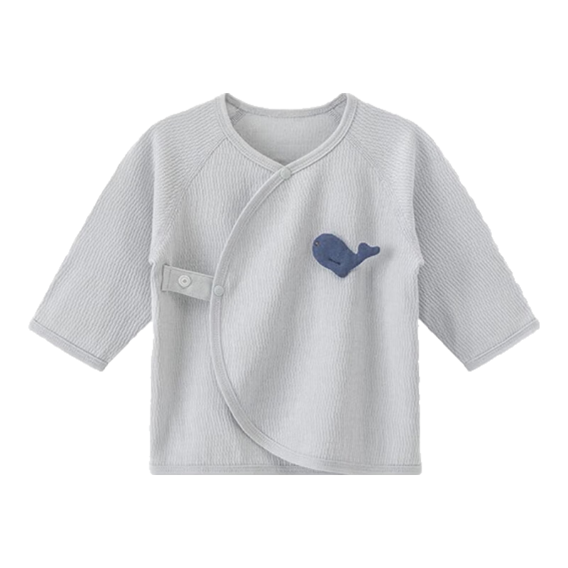 Guaiqixiong Newborn Long-Sleeve Tie-Up Top, Spring And Autumn Season, Newborn Baby Monk Robe, Boneless Pure Cotton Infant Maternity Ward