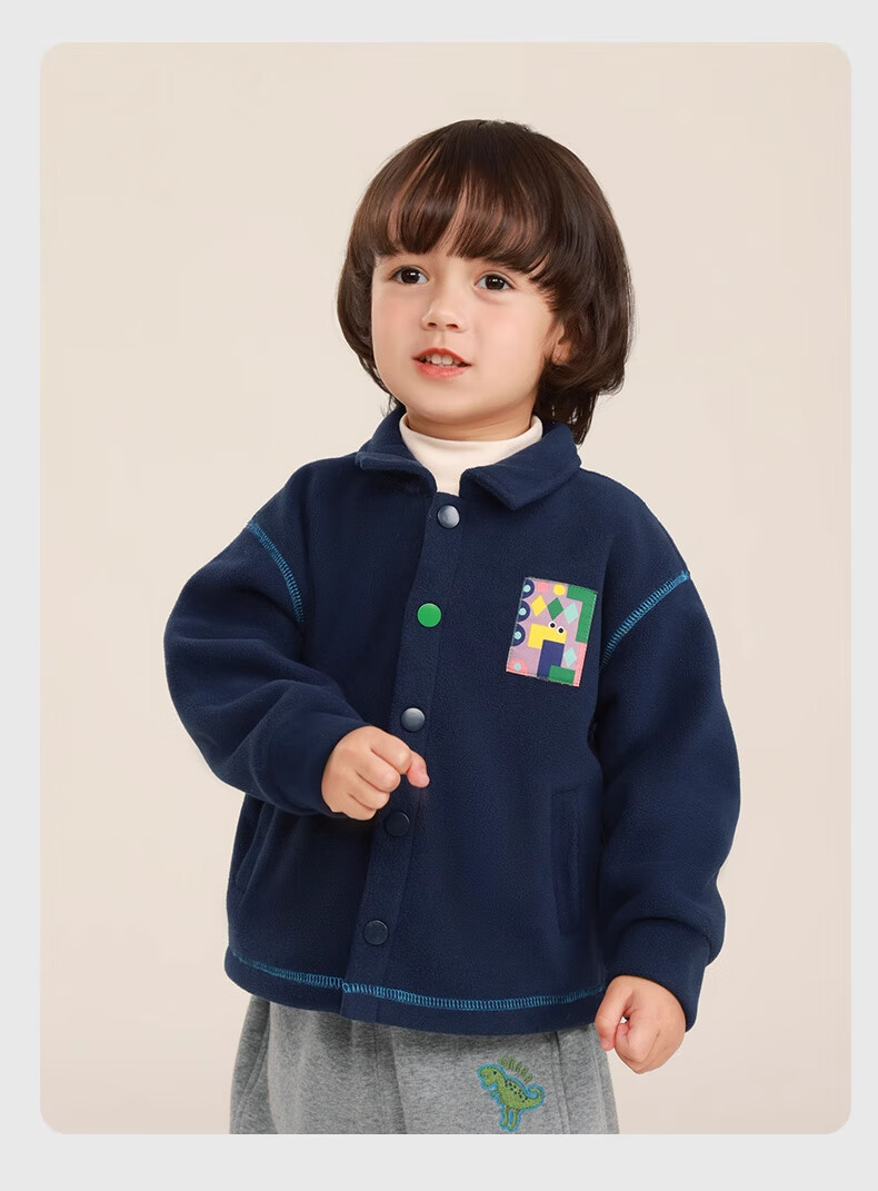 Ciciibear Boys' Fleece Jacket Autumn Winter Baby Boys' Plush Warm Top Children's Fall Clothing Toddler 16