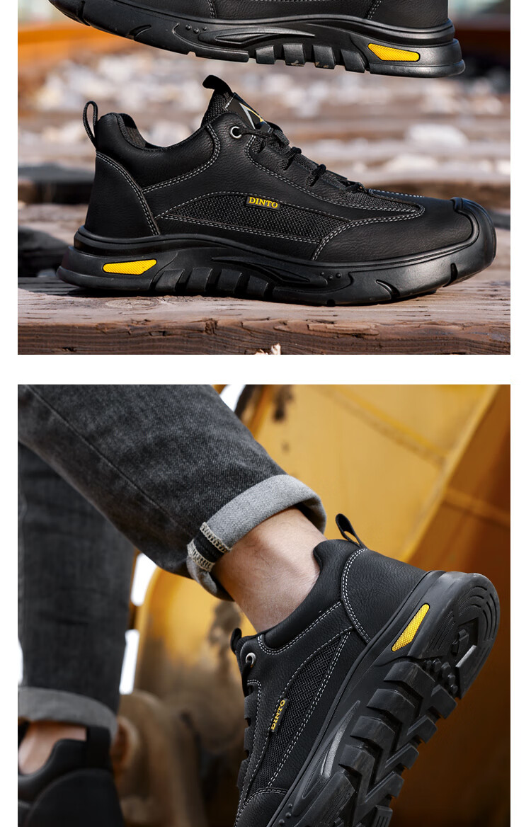 Jingtu Safety Shoes for Men, Self-Operated, Summer Breathable, Steel Toe Cap, Puncture-Resistant, Waterproof Work Boots 0253-J Size 43 16