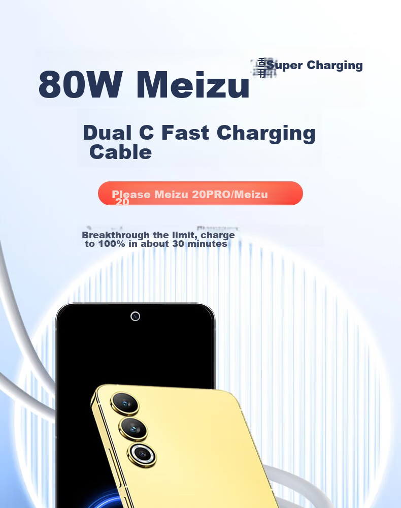 Chaofan Compatible with Motorola Data Cable, 125W Fast Charging, for Moto X40/X30Pro/S30Pro, Lenovo Legion Y70/Y90/Y700 Phones, Dual Type-C Charging Cable 1