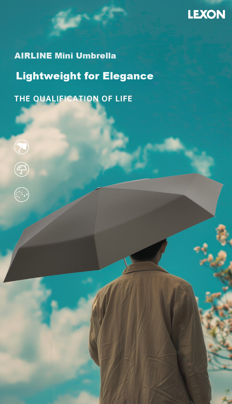 LEXON Automatic Umbrella for Men And Women, Foldable Sun And Rain Umbrella, Customizable Parasol 1