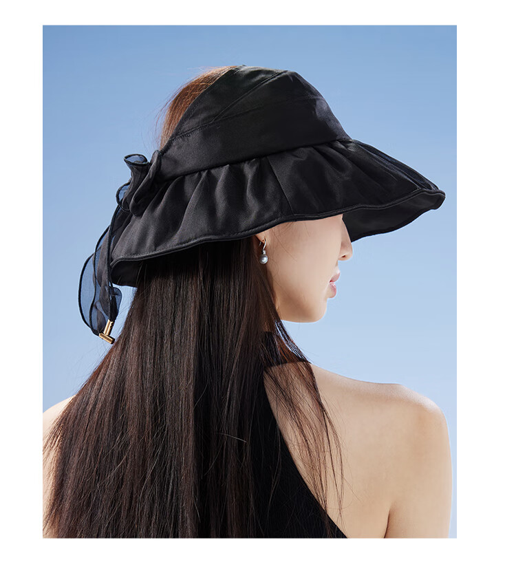 Shanghaigushi Silk Visor Sun Hat for Women, Foldable UV Protection Wide Brim Hat, Gift for Mom 12
