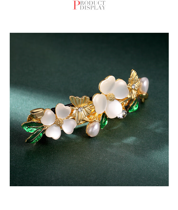 CHIMERA Four-Leaf Clover Hair Clip, High-End Hair Accessory for Women, Back of Head Spring Clip, Hair Ornament, Birthday Gift for Girls 4