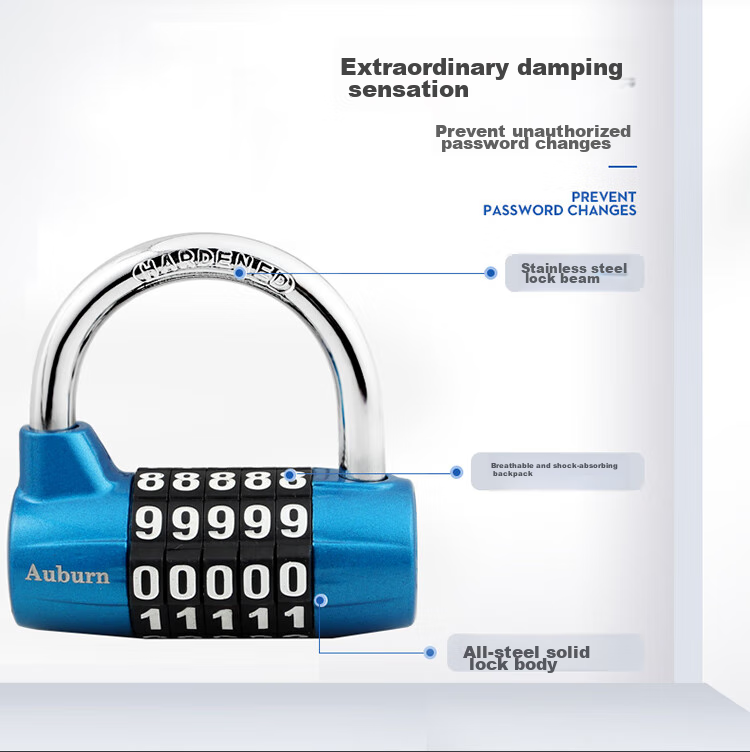 Aoben Password Lock, Padlock, Gym Locker, Anti-Theft Window Lock, Main Door Lock, AB5003 Blue 6