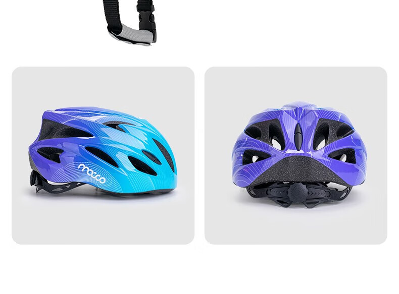 Mico Roller Skating Protective Gear Kids Bicycle Inline Skates Scooter Riding Helmet Protective Gear Set Blue Large Size 17