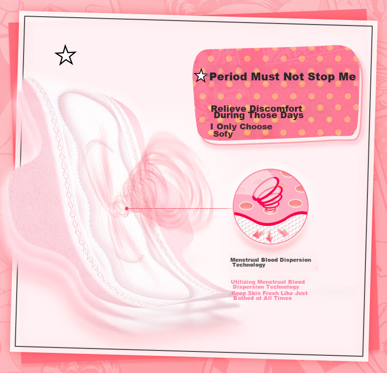 SOFY Sanitary Pads, Bare Feel S Noble Series, Daily Use Menstrual Pads, 25cm*12 Pieces*4 Packs 7