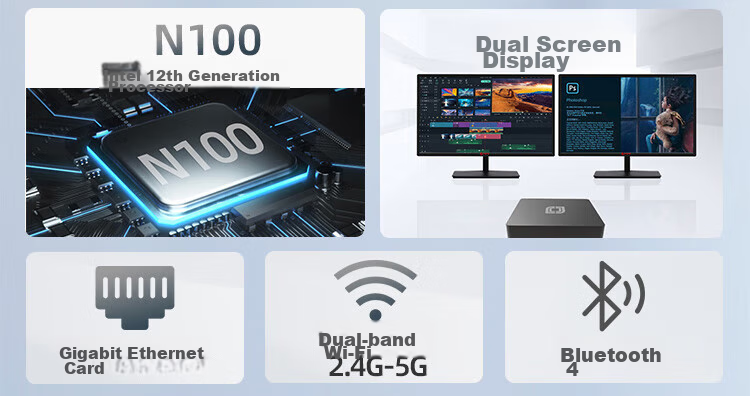 Jumper 2026 New Ryzen R7-8745H Mini Desktop PC Business Mini Tower WiFi+Bluetooth Barebone System 3