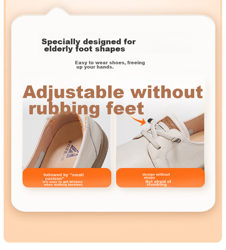 Zulijian Elderly Women's Shoes, Autumn Season, Shallow Mouth Flats, Casual Leather Shoes, Middle-Aged And Elderly Mom Shoes, 8691K Black, Size 37 13