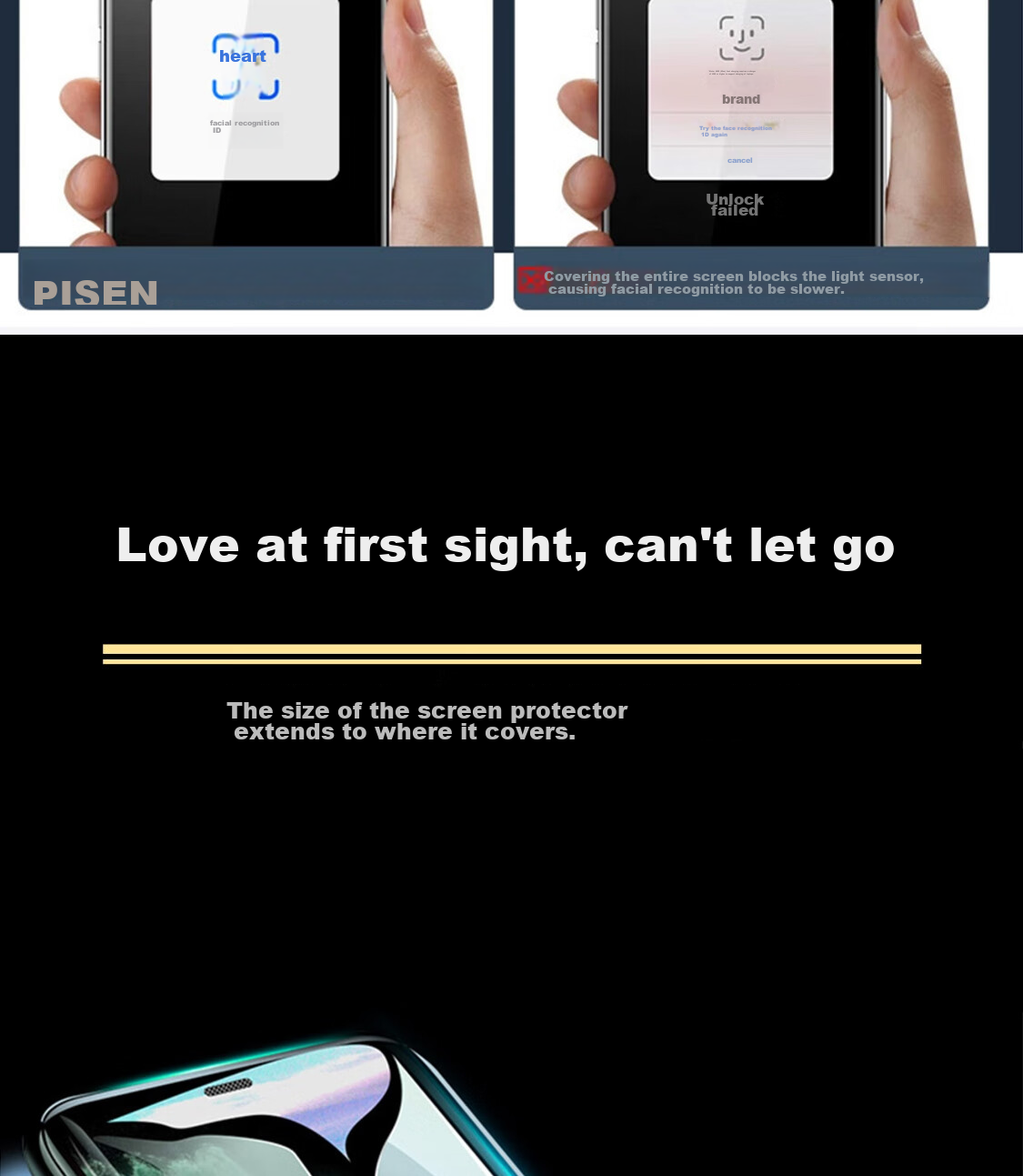 ESCASE IPhone 11 Pro Max/XS Max Tempered Glass Screen Protector with Anti-Dust Mesh, HD Full Coverage Glass Front Film for IPhone 11 Pro Max/XS Max 19
