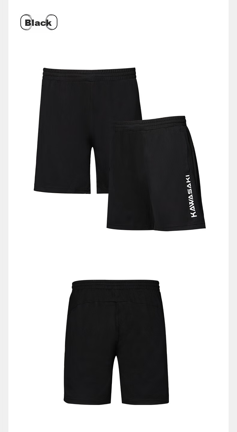 KAWASAKI Badminton Outfit for Women, Professional Sports Round Neck Short-Sleeve Top And Shorts Set B2815, Navy Blue, Size S 12