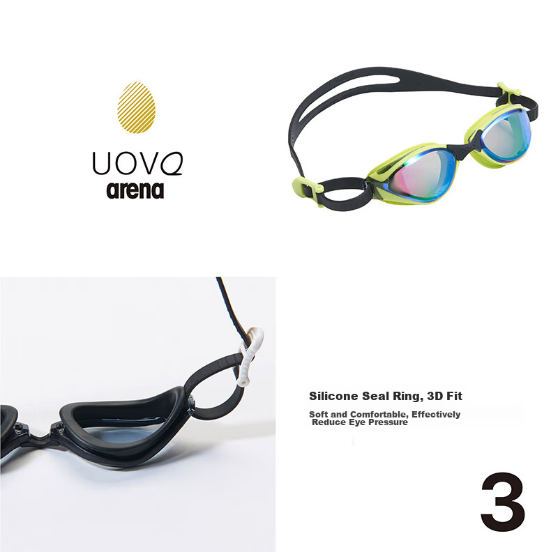 Arena Swimming Goggles, Imported Professional Anti-Fog Waterproof Wide-View High-Definition Swim Glasses, Fitness Training Swimming Equipment for Men And Wome 6