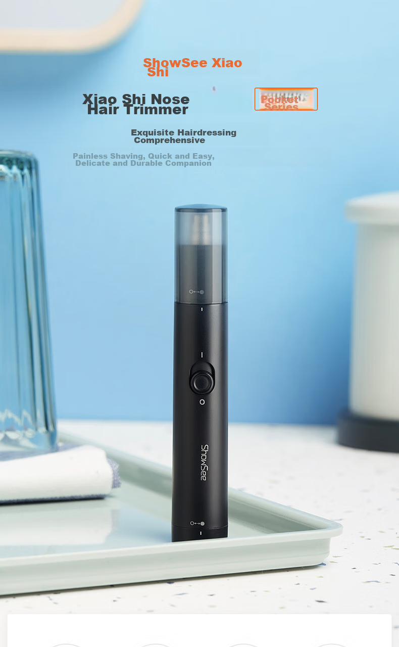 Showsee [TOP.1 Best-Selling over 100,000+] Home Electric Mini Nose Hair Trimmer And Hair Clipper, Quiet Low-Profile Portable No-Pinch, Birthday Gift for Father Or Boyfriend C1-BK 1