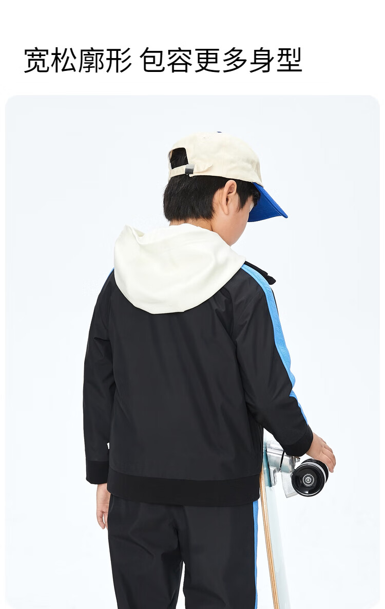 Annil Boys' Jacket, Autumn Season, Black, Size 120 4