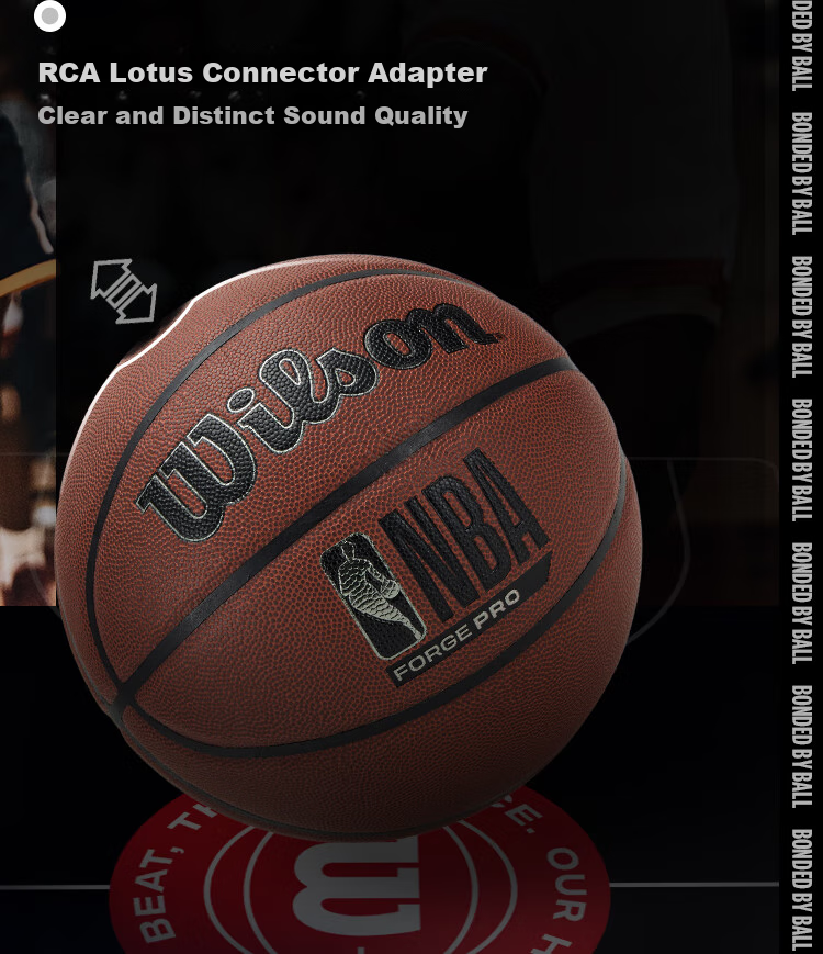 Wilson NBA FORGE PRO Indoor/outdoor Adult Basketball, Size 7 4