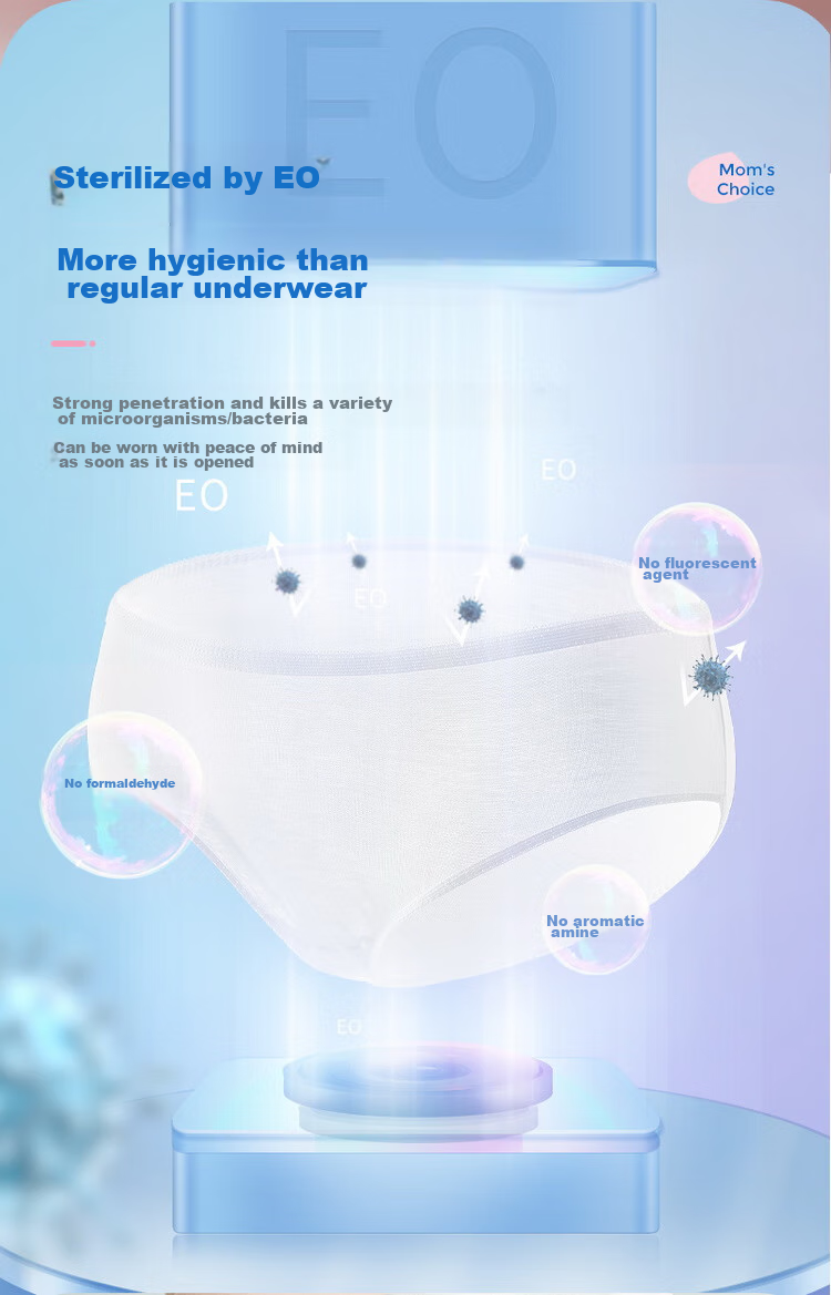 Matern'ella Disposable Underwear for Women, Maternity Travel Daytime Use, No-Wash Pure Cotton Panties, 5 Pieces, Size L [Safe Sterilization] 6