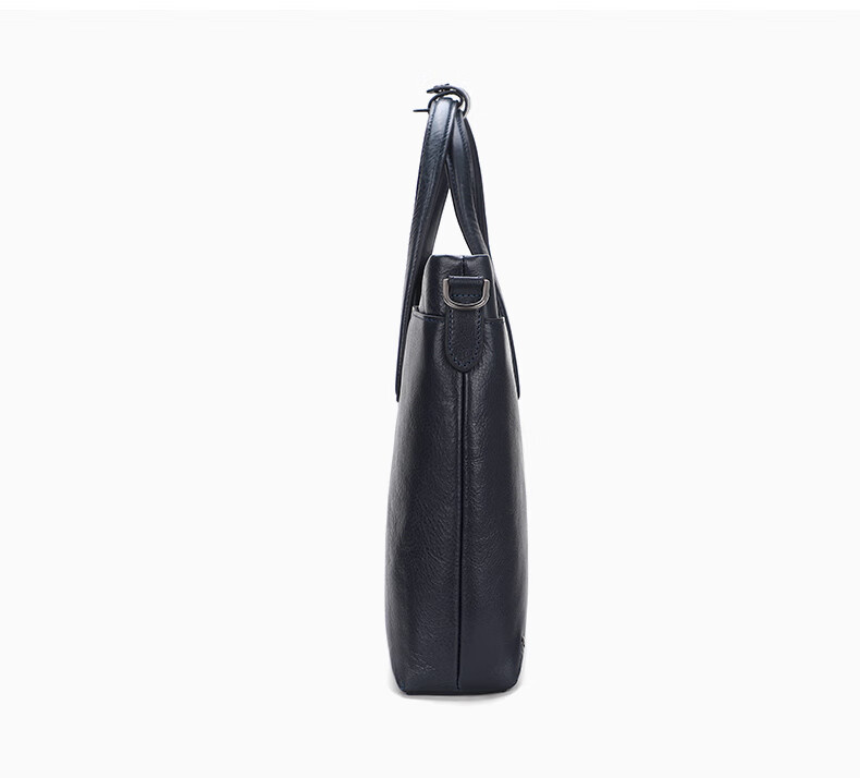 ELLE HOMME Men's Business Briefcase, Trendy Multifunctional Top-Grain Leather Handbag, Casual Horizontal Style Shoulder Crossbody Bag EA988201710 Black 13