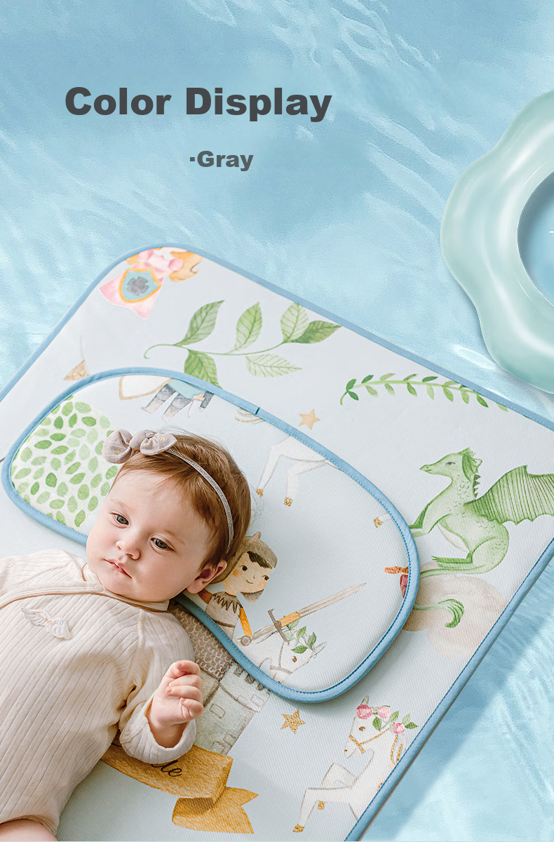 EMXEE Baby Cooling Mat A-Class Ice Silk Infant Newborn Children's Mat Kindergarten Mat 120cm*65cm 3