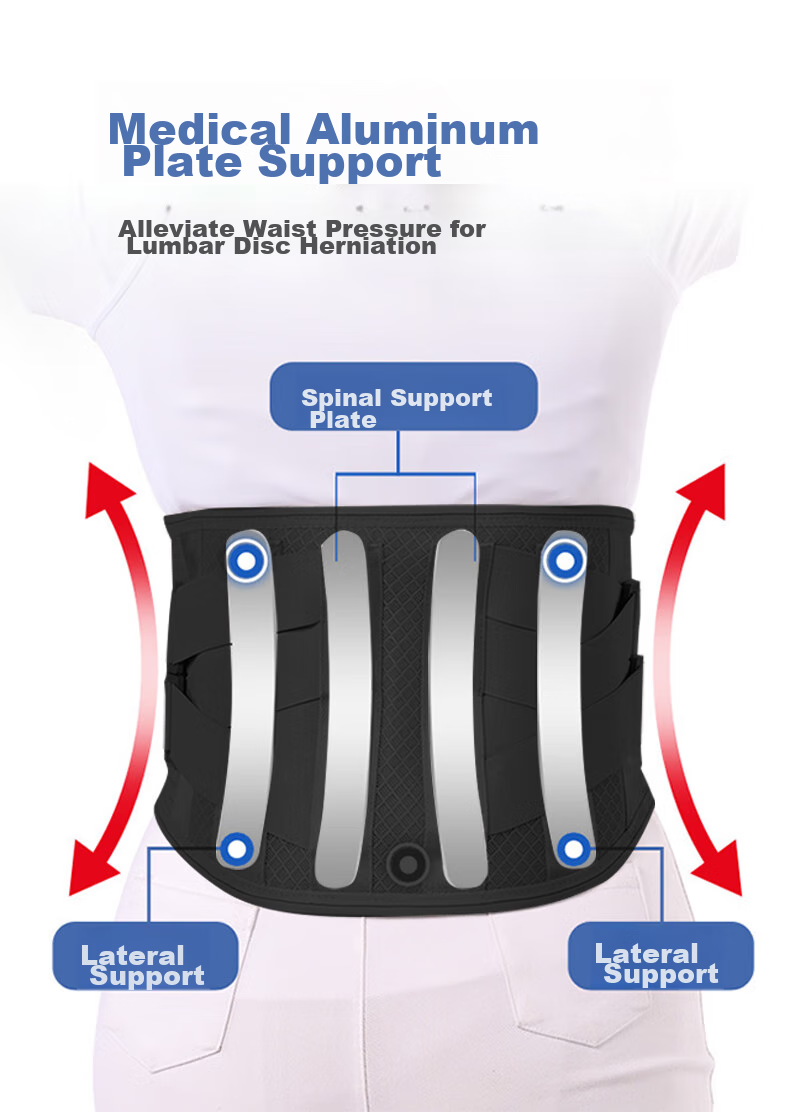 NAILEKESI N Medical Waist Support Belt with Steel Strips, Self-Heating Abdominal Belt, Lumbar Disc Herniation, Lumbar Muscle Strain, Post-Surgery Rehabilitation Waist Brace 5