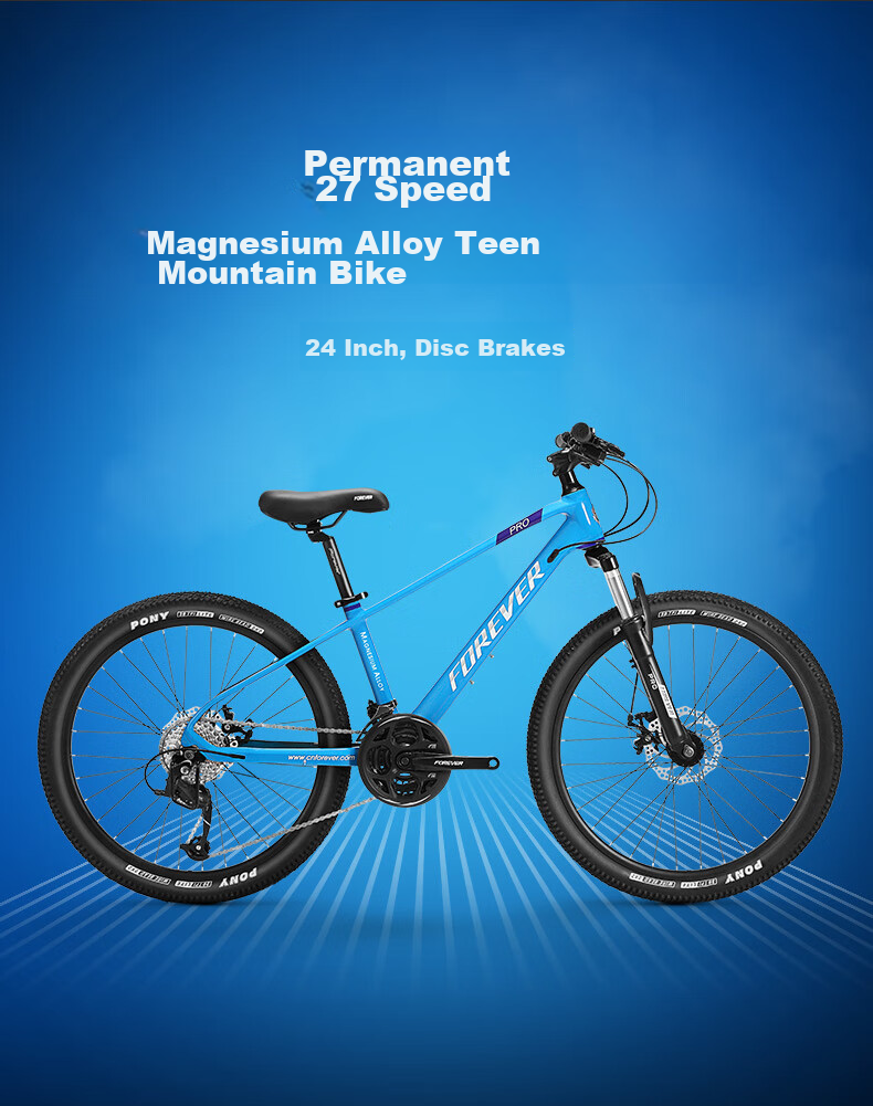 FOREVER Mountain Bike, 27-Speed, 26-Inch, for Men And Women, Adult And Youth, City Off-Road Bicycle, Nebula Gray 31