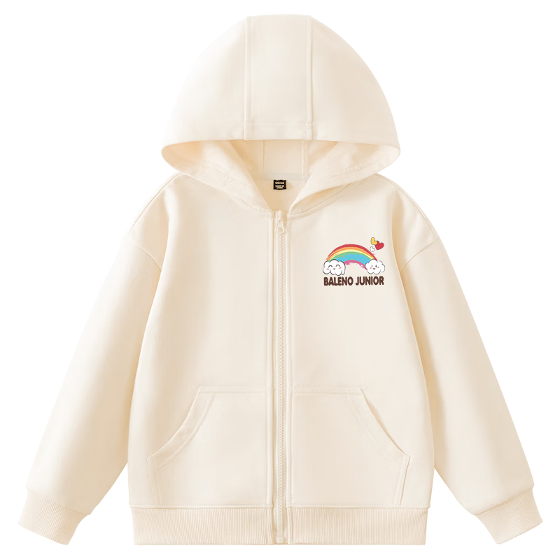 Baleno Girls' Jacket, Spring And Autumn Style, Casual Hooded Cardigan for Girls, Spring Outerwear, Zip-Up Hoodie for Children, Lightweight Top