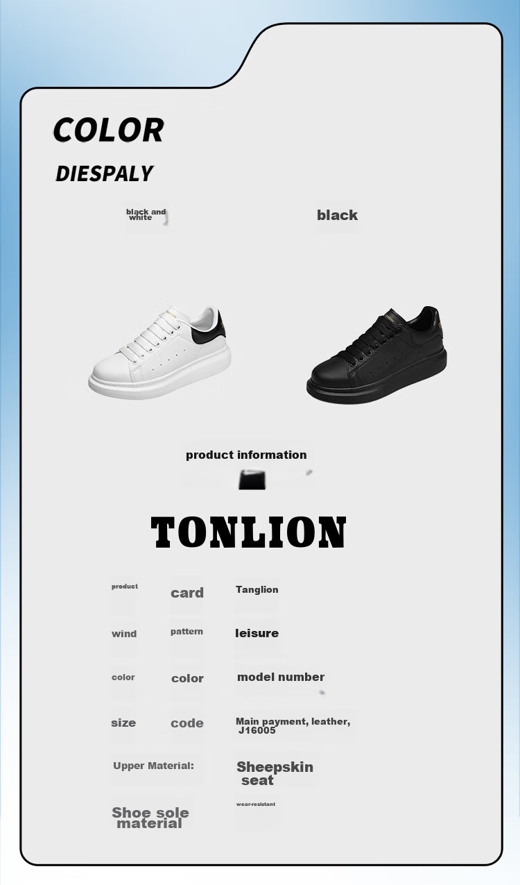 TonLion Women's Shoes, Autumn Thick-Soled White Sneakers, Casual Skateboard Shoes for Women, Versatile Sports Shoes, White And Black, Size 35 7