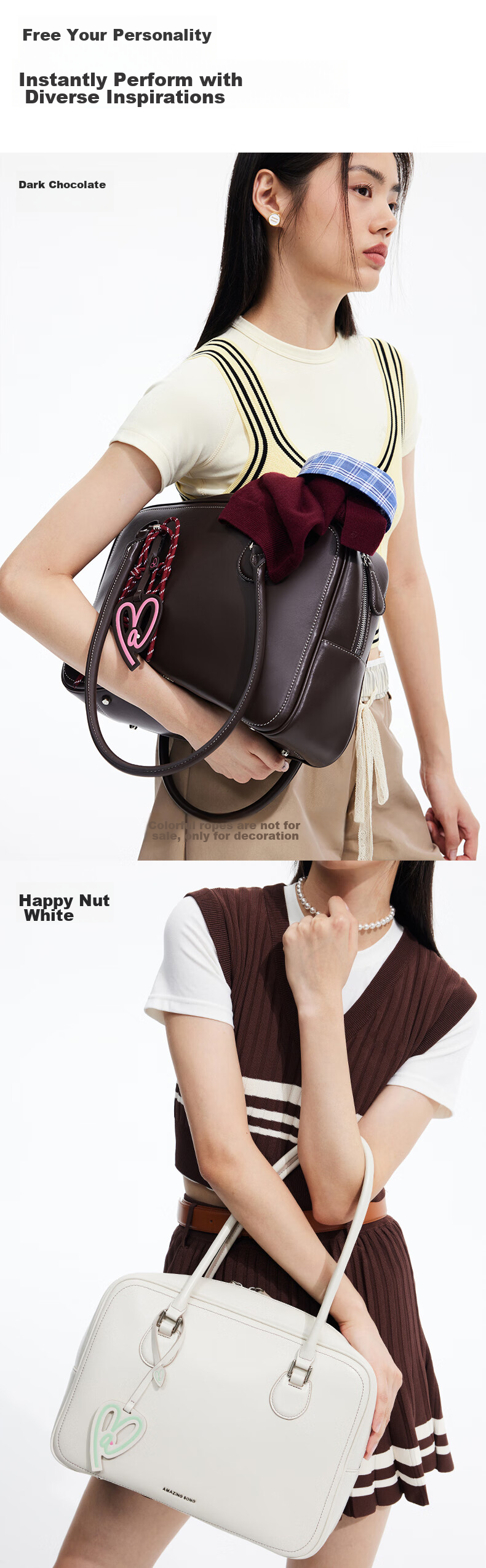 AMAZING SONG Toast Bag Large Boston Pillow Women's Bag Large Capacity Commuter Laptop Bag Shoulder Crossbody Bag Birthday Gift 10
