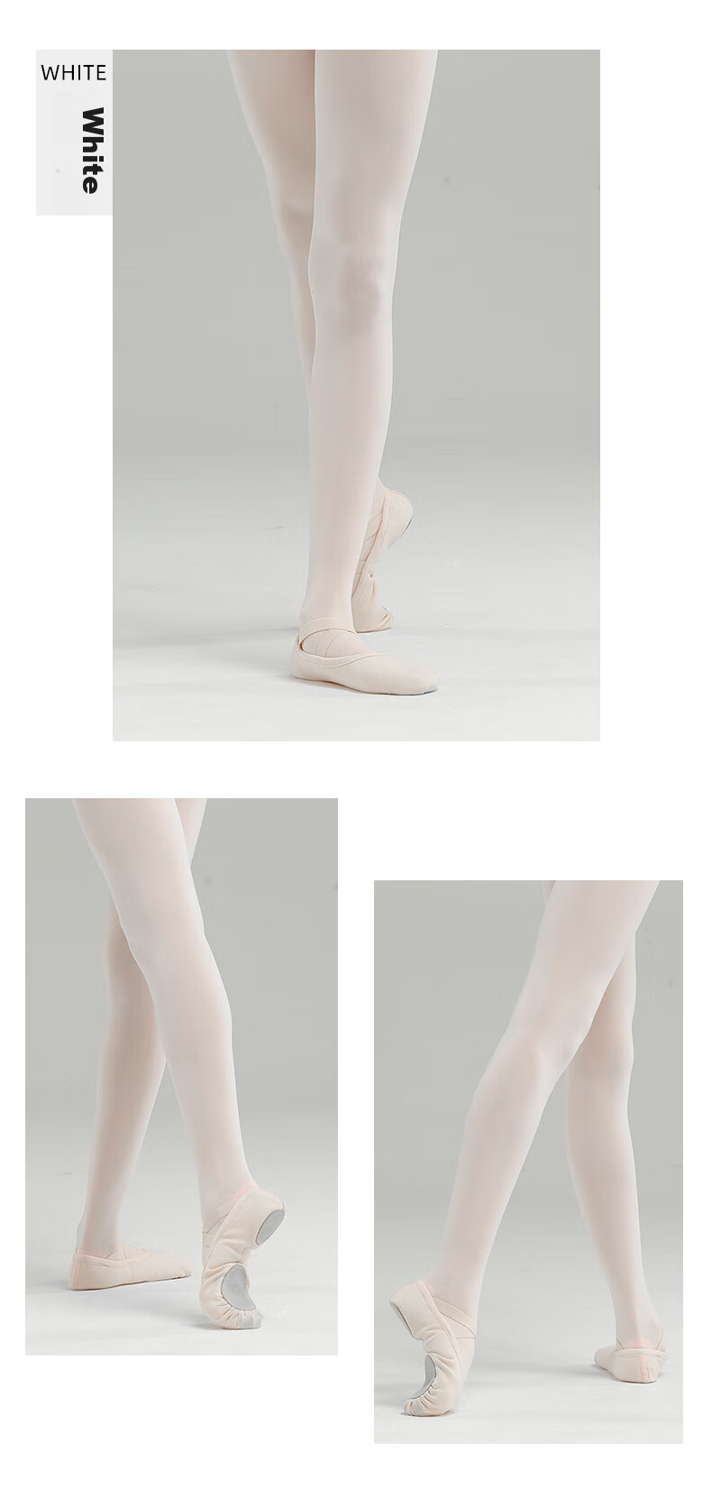 Sansha Children's Dance Tights, White Ballet Tights, All-Season One-Piece Pantyhose for Girls, Large Socks, White M-L 7