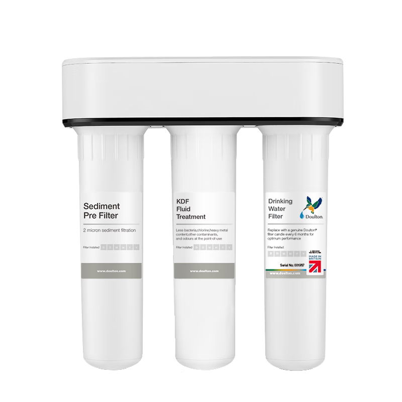 Doulton Household Direct Drinking Water Purifier, Kitchen Tap Filter, Diatomaceous Earth Ceramic Water Dispenser, Ultrafiltration Water Purification System without Wastewater, Under-Sink Type D-IP301