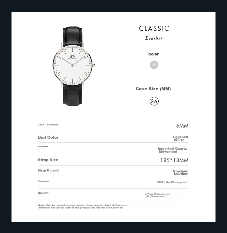 DanielWellington DW Men's Watch, Classic Leather Simple Fashion European And American Quartz Wristwatch, Birthday Gift for Boyfriend, DW053 4