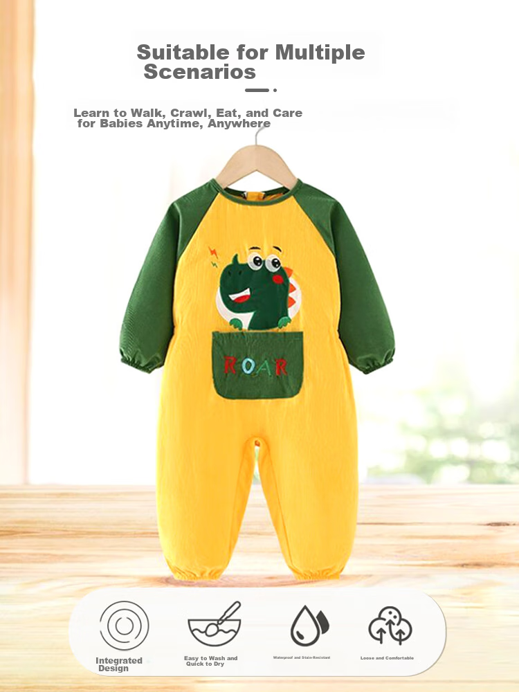 9I9 Baby Coverall, Autumn And Winter Thickened, Outer Wear, Full-Body Integrated Romper, Anti-Dirt, Water-Resistant Protective Clothing for Infants, A169 4