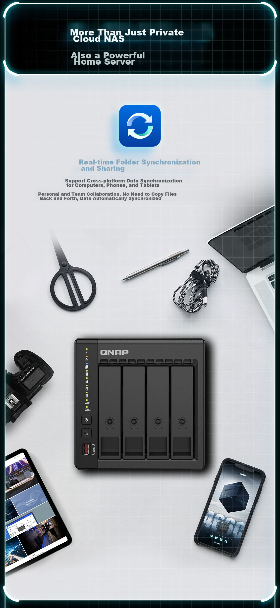 QNAP TS-466C Flagship 4-Bay NAS Network Storage, Pentium N6005 Quad-Core 8GB Memory Expandable, Dual 2.5G Ethernet Ports/HDMI 2.0, Home Private Cloud 7