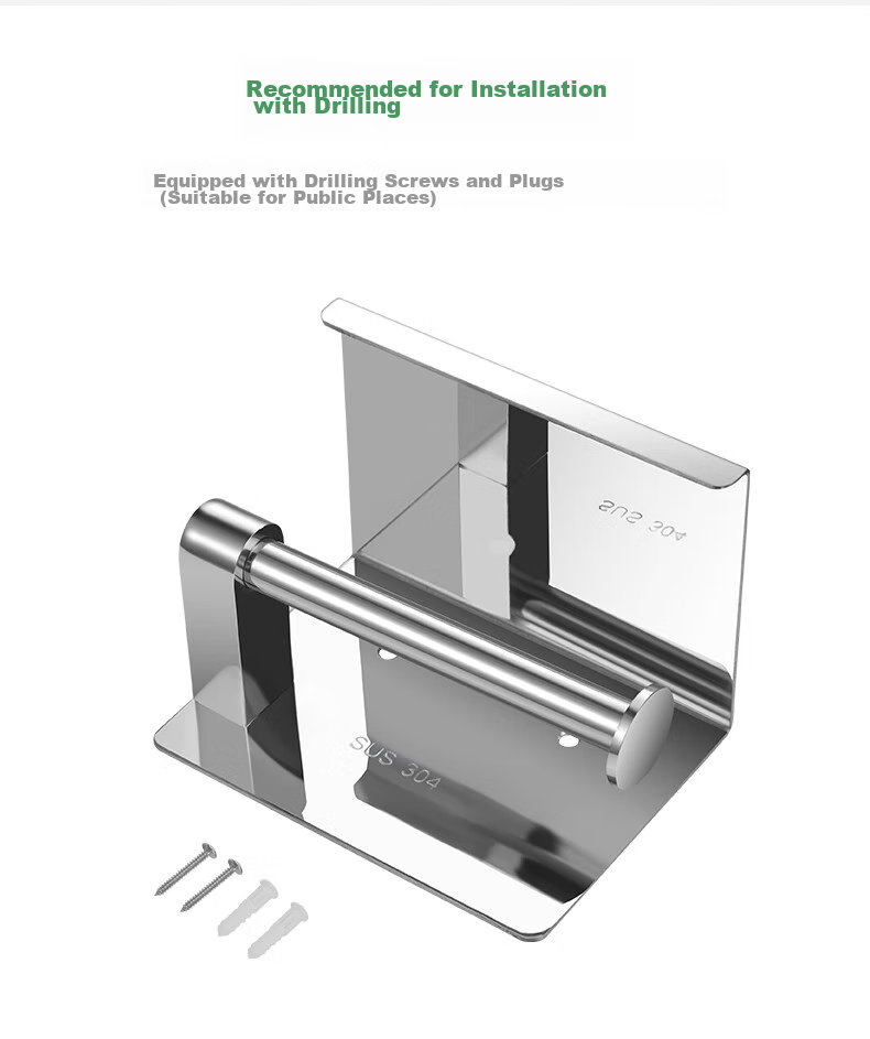 KEGOO Bathroom Toilet Paper Holder with Storage Shelf, Toilet Tissue Box, 304 Stainless Steel K220817 11