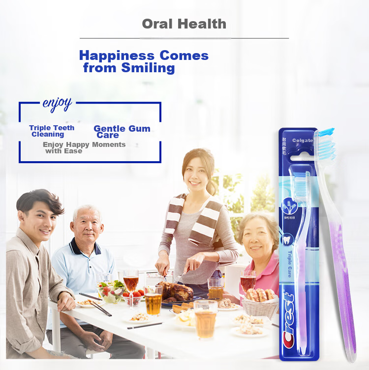 CREST Triple Care Adult Toothbrush, Fine Bristles, Soft Bristles, Elastic Gum Protection, Single Brush, New And Old Packaging Colors Randomly Selected 6