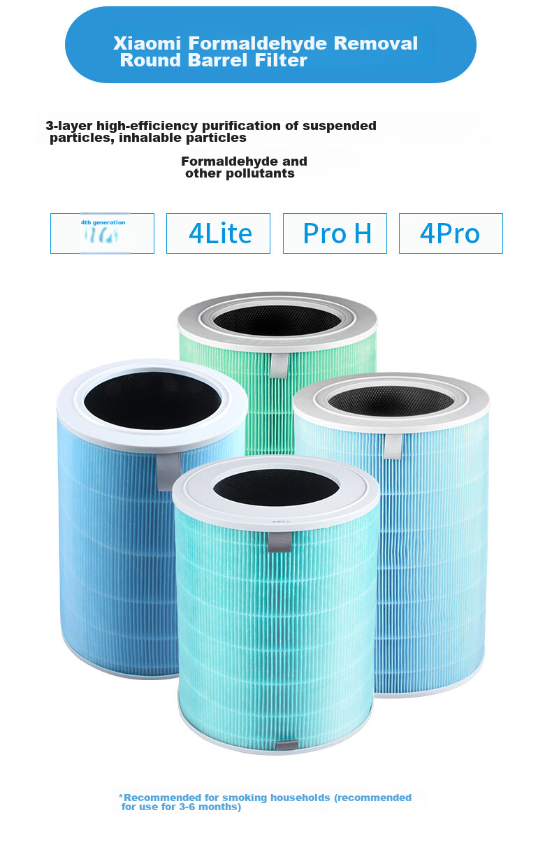 KISSAIR Compatible Filter Cartridge for Xiaomi (MI) Mijia Air Purifier MAX/4MAX/MAX Enhanced Version/AC-M21 AC-M5 PM2.5 Formaldehyde And Particulate Matter Removal 9