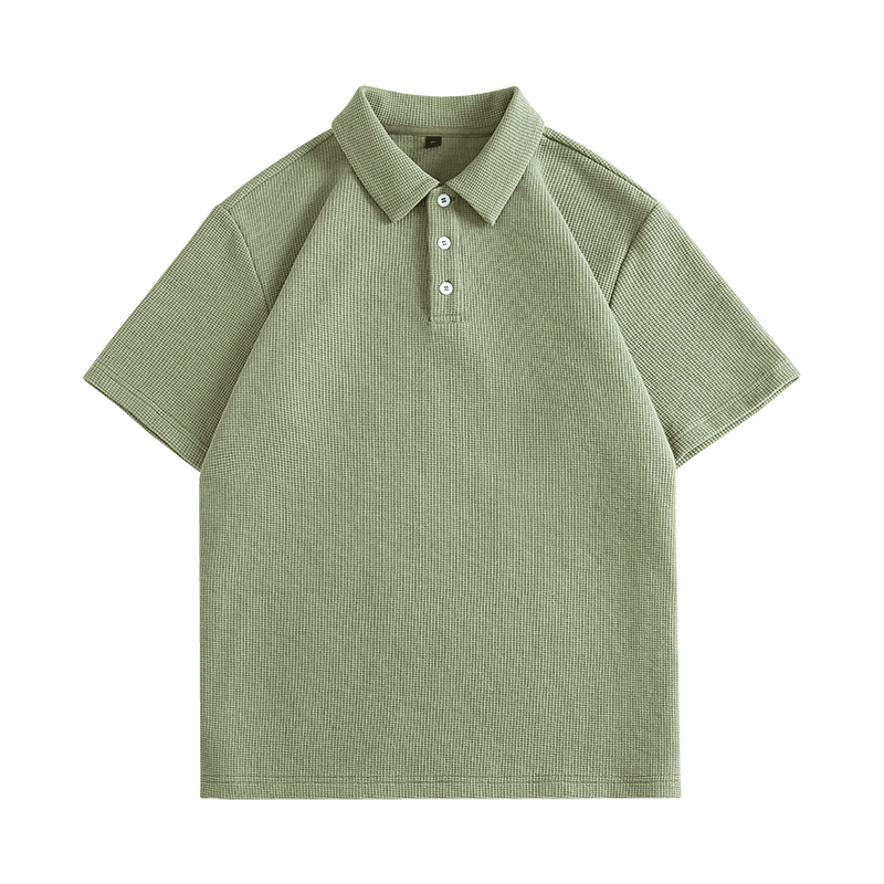GENIOLAMODE Semir Group Men's Polo Shirt Short Sleeve Summer Heavyweight 220G Waffle Texture High-End T-Shirt