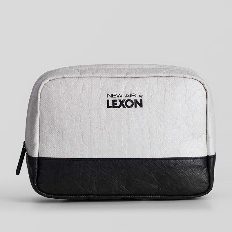 LEXON Portable Storage Bag, Large Capacity Makeup Bag, Travel Toiletry Bag for Men And Women, Bath Bag, TAIWEI Paper Bag, White And Black Color