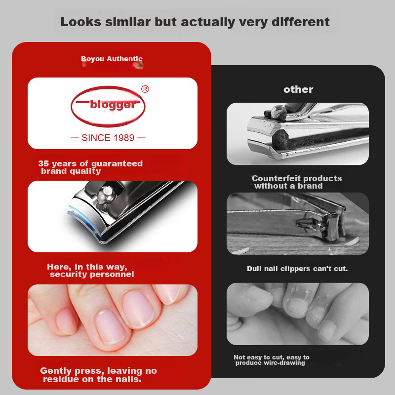 BO YOU Large Flat Nail Clipper, Ingrown Toenail Specialized Nail Cutter, Nail Nipper for Home Use, Pedicure And Manicure Tool, Precision Crafted in Nickel Color