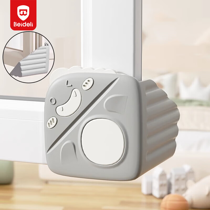 BEIDELI Aluminum Window Silicone Anti-Collision Corner Protector, Full Coverage Angle Protection, Head-Protecting Window Bumper, 1 Piece