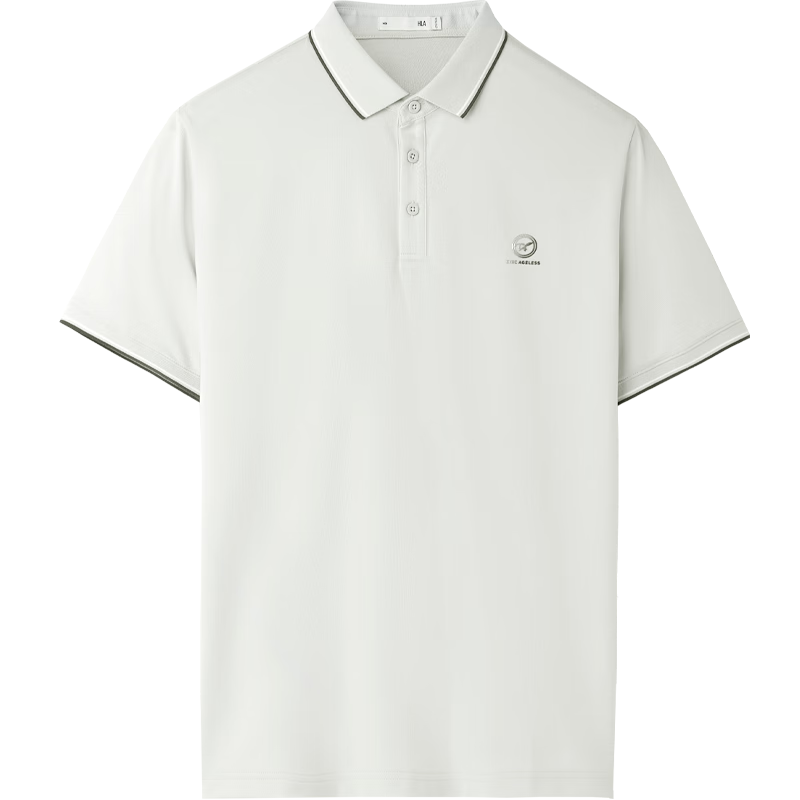 HLA Short-Sleeve Polo Shirt for Men, 25 Light Business Chic Ageless Collared Short-Sleeve Shirt for Men, Summer