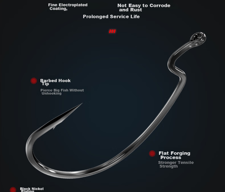 Erciyuan Lure Fishing Rig, Pre-Tied with Line, T-Shaped Soft Bait, Bullet Lead, Curved Handle Hook Combination Bait, Anti-Snagging, for Bass And Mandarin Fish, Lure Fishing Set, 5g Bullet Lead + #4 Curved Handle Hook 9