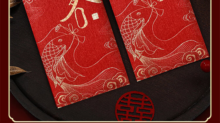 Extreme Space Bonus Red Envelope Gold List Top Birthday Creative Red Packet Good Luck Opening Ceremony Lucky Money Envelope Newborn Red Packet Bag 6 Pieces 9