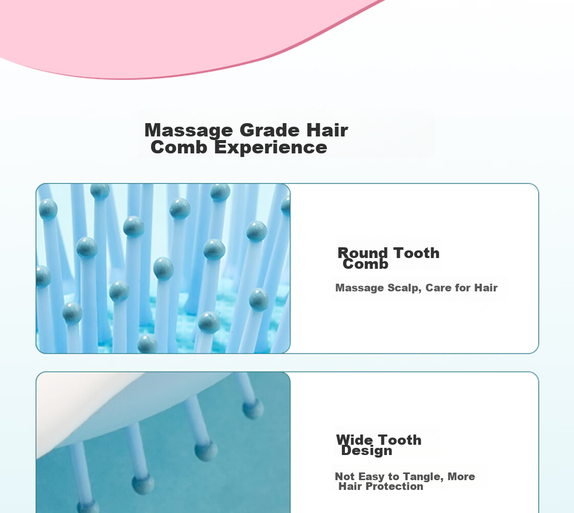 MINISO Sanrio 3D Massage Air Cushion Comb Hair Styling Paddle Brush Gift for Men And Women Kuromi 10