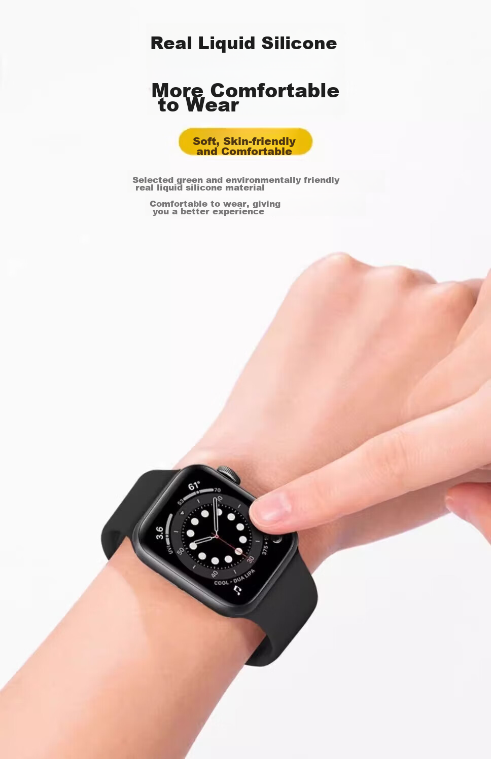 WITGOER Silicone Watch Band Compatible with Apple Watch Series 11/10/9/8/7, Sports IWatch 6/SE/Ultra2 for Men And Wome 5