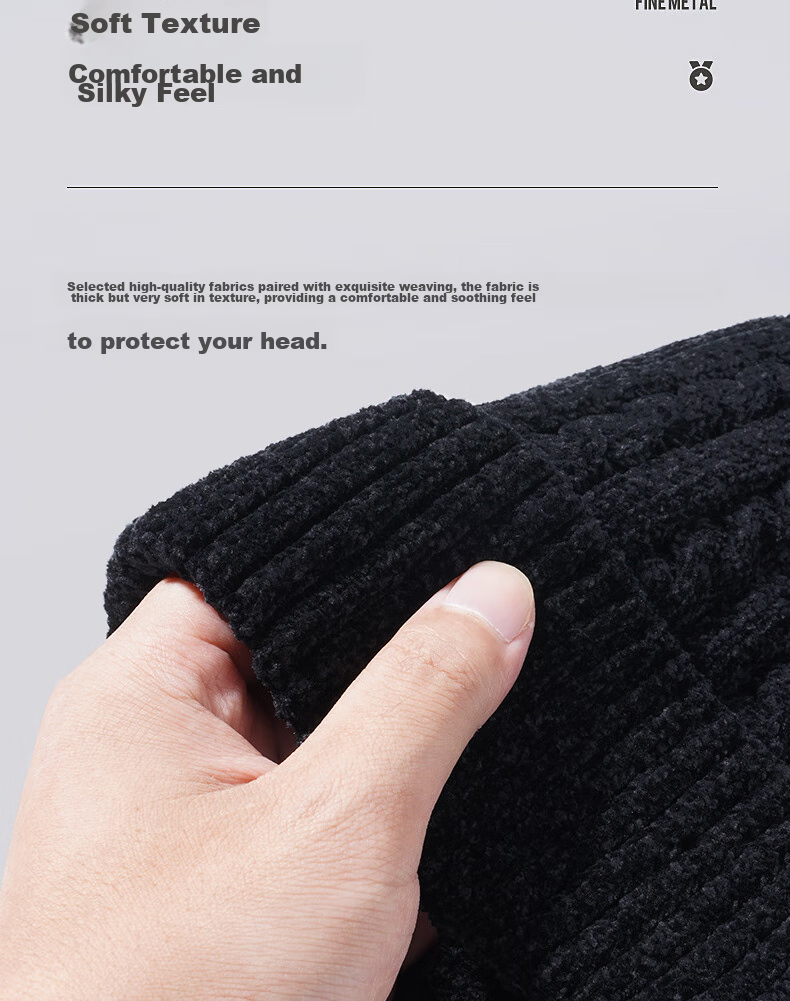 RED DRAGONFLY Men's Winter Hat, Warm Fleece-Lined Thick Knitted Cotton Cap, Windproof Cold-Resistant Balaclava for Cycling And Men's Pullover Woolen Hat 10