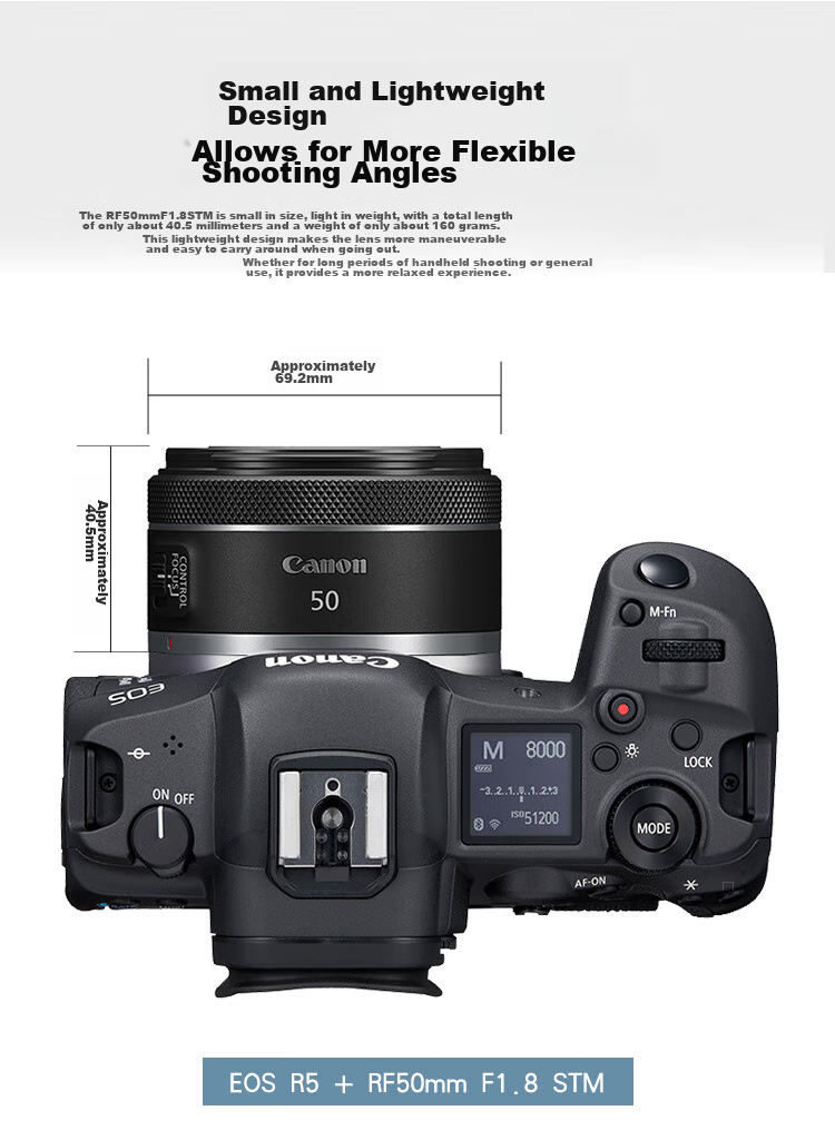Canon RF50mm F1.8 STM Large Aperture Standard Prime Lens, Portrait Prime Lens for EOS R Series, RF Mount Mirrorless Camera Lens 10