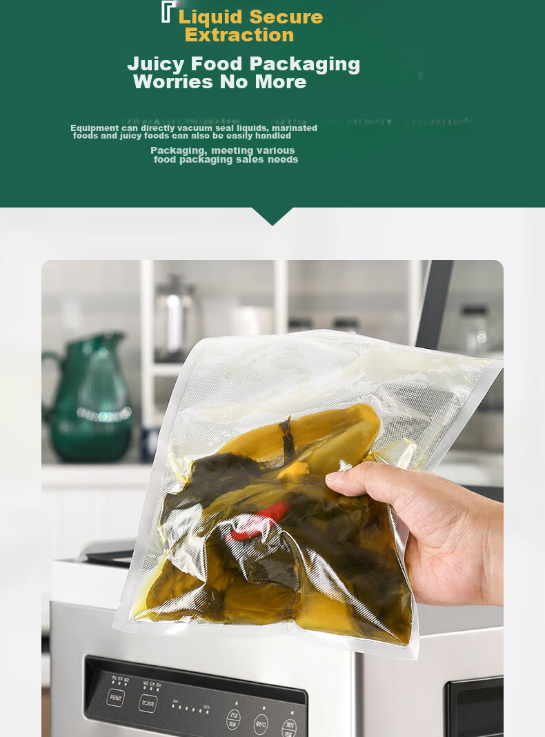 Deli Large Commercial High-Suction Vacuum Sealer, Food Packaging Machine, Automatic Vacuum Sealer, Dual-Use for Dry And Wet Foods, Home Use Vacuum Preservation And Sealing Machine 12