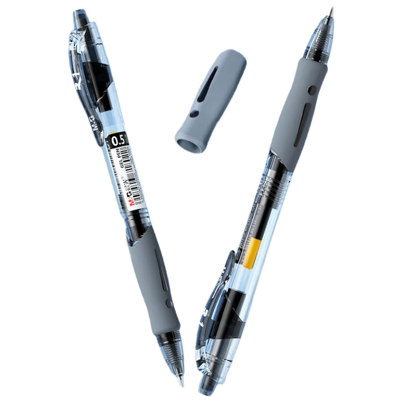 M&G (M&G) Stationery GP1008/0.5mm Black Gel Pen, Retractable Bullet Tip Signing Pen, Retractable Pen, Classic Office Writing Pen, 6 Pens + 10 Refill Cartridges