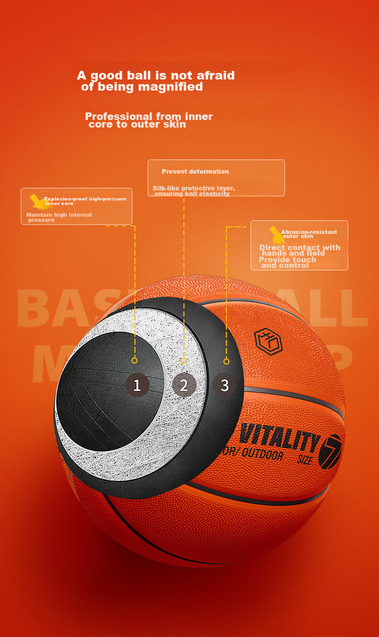 JD Original Yueyong No. 7 Rubber Basketball, Adult Competition Standard Indoor And Outdoor Basketball, Size 7 Ball, Xiangyun Black And Gold 7